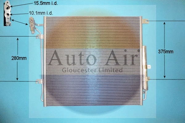 Condenseur, climatisation AUTO AIR GLOUCESTER 16-2061