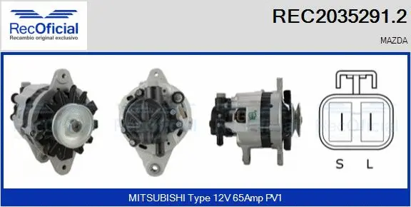 Alternateur RECOFICIAL REC2035291.2