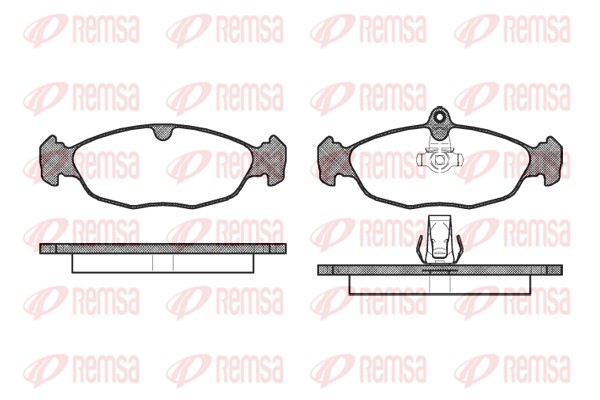 Kit de plaquettes de frein, frein à disque REMSA 0393.30