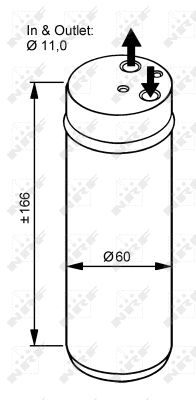 Filtre déshydratant, climatisation NRF 33120