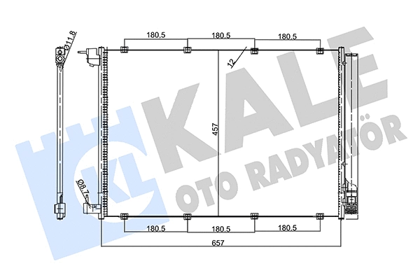 Condenseur, climatisation KALE OTO RADYATÖR 357735