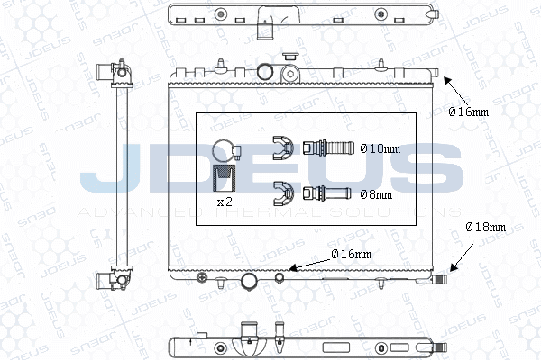 Radiateur, refroidissement du moteur JDEUS M-007014A