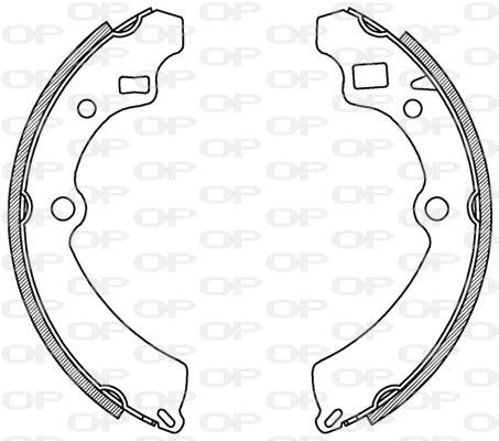 Jeu de mâchoires de frein OPEN PARTS BSA2164.00