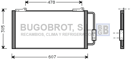 Condenseur, climatisation BUGOBROT 62-AU5139