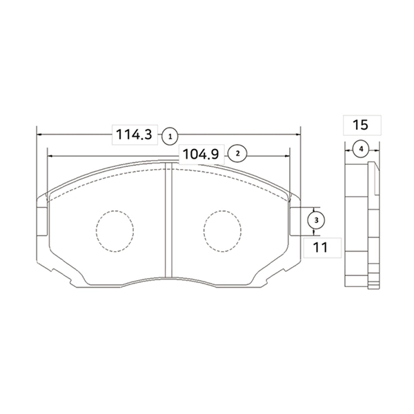 Kit de plaquettes de frein, frein à disque CTR GK0571