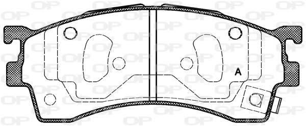 Kit de plaquettes de frein, frein à disque OPEN PARTS BPA0415.12