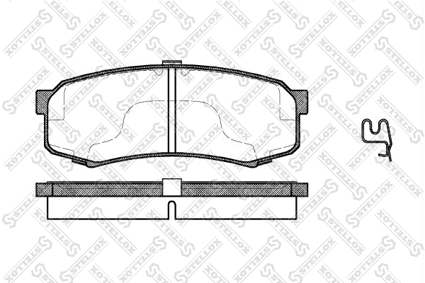 Kit de plaquettes de frein, frein à disque STELLOX 424 004B-SX