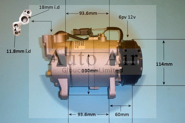 Compresseur, climatisation AUTO AIR GLOUCESTER 14-0346P