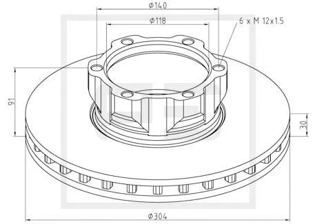 Disque de frein PE Automotive 016.650-00A