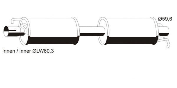 Silencieux central VEGAZ GmbH FS-559ERNS