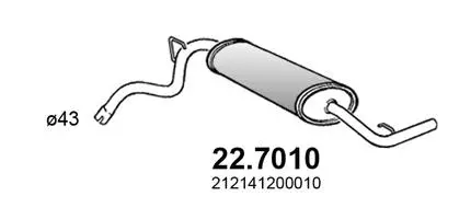 Silencieux arrière ASSO 22.7010