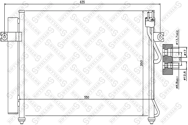 Condenseur, climatisation STELLOX 10-45028-SX