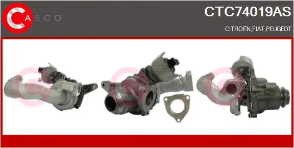 Turbocompresseur, suralimentation CASCO CTC74019AS