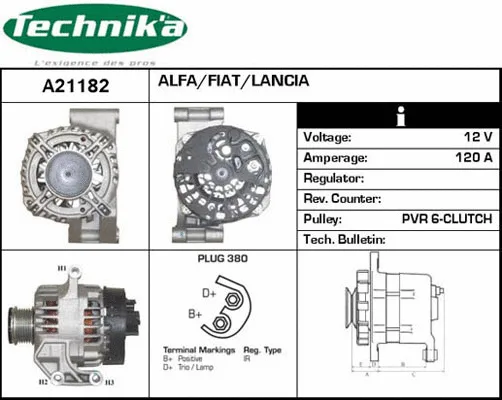 Alternateur Technika A21182