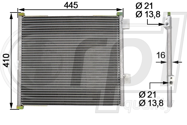 Condenseur, climatisation RPL QUALITY APCDFD5014