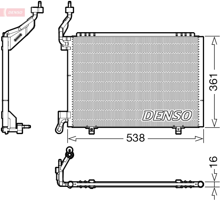 Condenseur, climatisation DENSO DCN10037