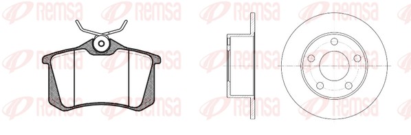 Kit de freins, frein à disques REMSA 8263.00