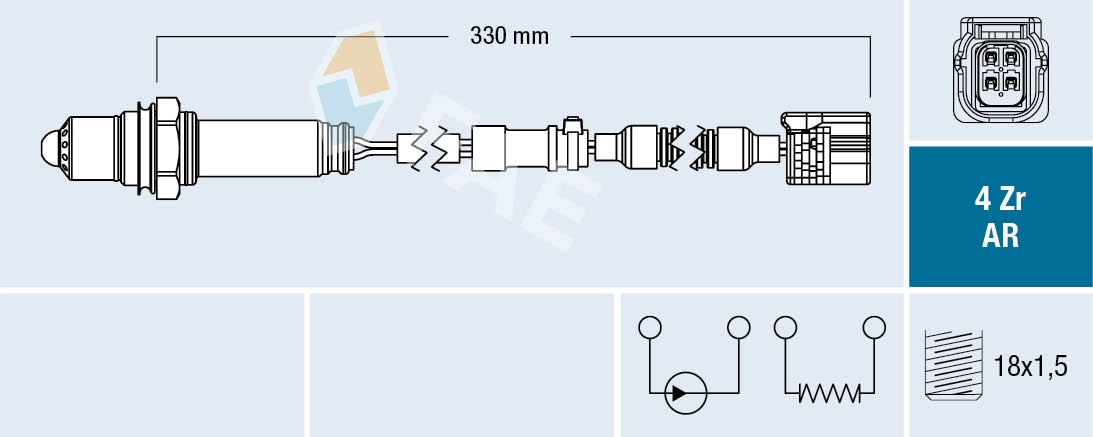 Sonde lambda FAE 75682
