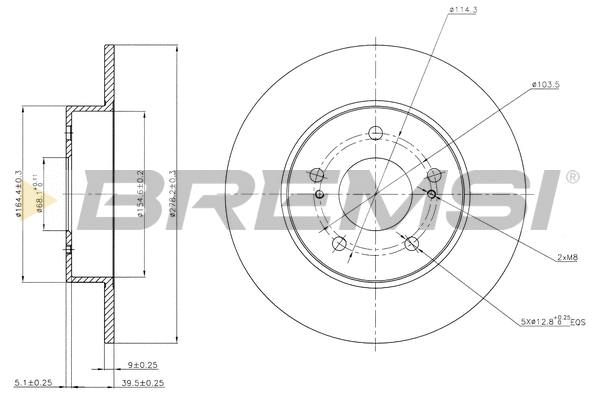 Disque de frein BREMSI CD7110S