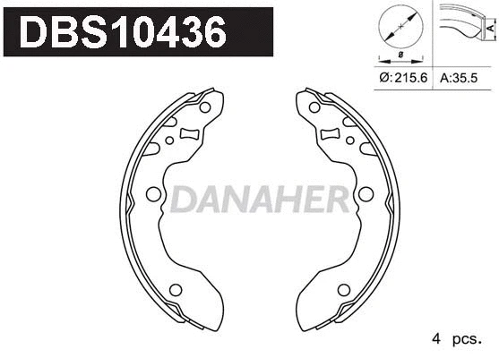 Jeu de mâchoires de frein DANAHER DBS10436