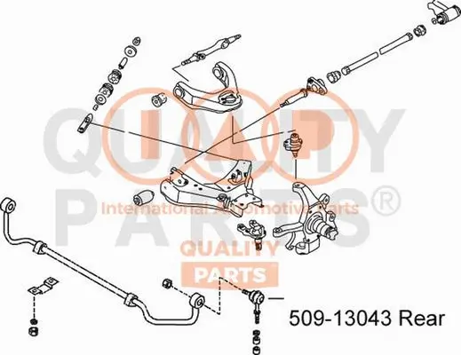 Entretoise/tige, stabilisateur IAP QUALITY PARTS 509-13043