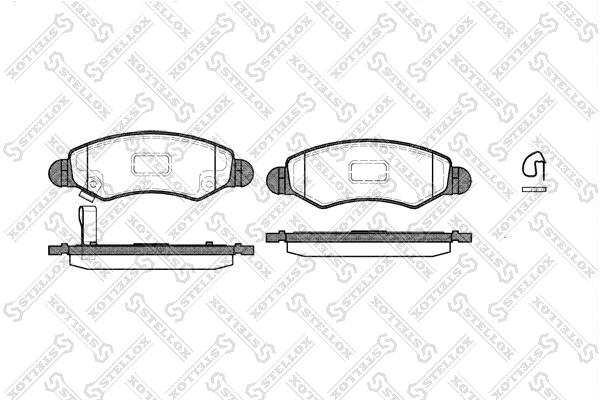 Kit de plaquettes de frein, frein à disque STELLOX 713 021-SX