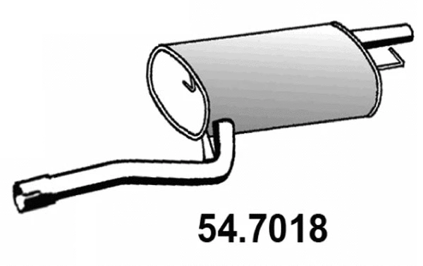 Silencieux arrière ASSO 54.7018