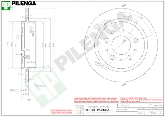 Disque de frein PILENGA 5260