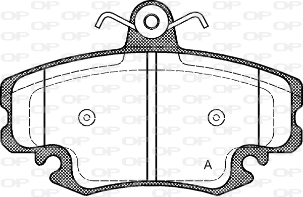 Kit de plaquettes de frein, frein à disque OPEN PARTS BPA0141.20