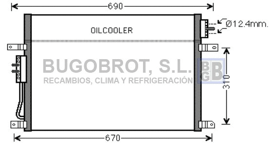 Condenseur, climatisation BUGOBROT 62-JE5050