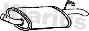 Silencieux arrière KLARIUS 210076