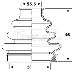 Jeu de joints-soufflets, arbre de commande BORG & BECK BCB6189