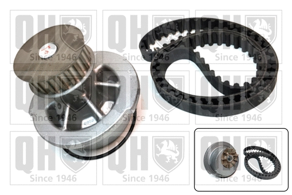 Pompe à eau + kit de courroie crantée QUINTON HAZELL QBPK9009