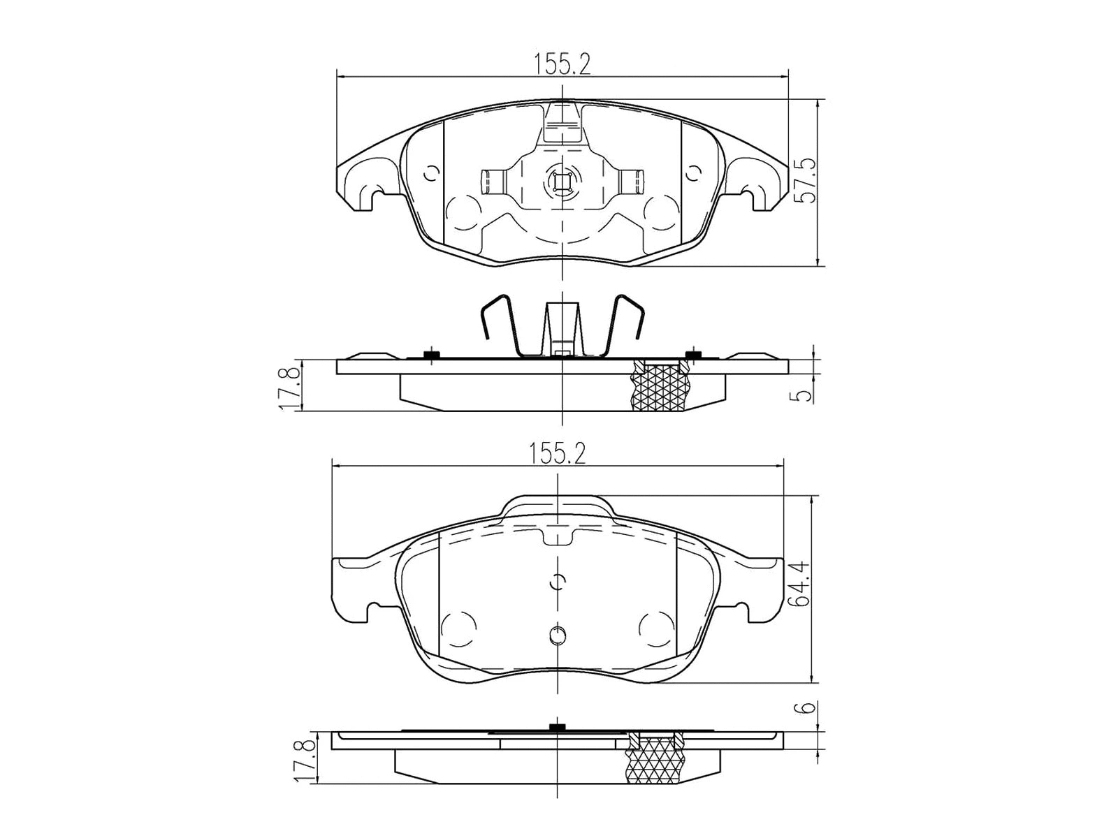 Kit de plaquettes de frein, frein à disque A.Z. Meisterteile AZMT-44-022-1265