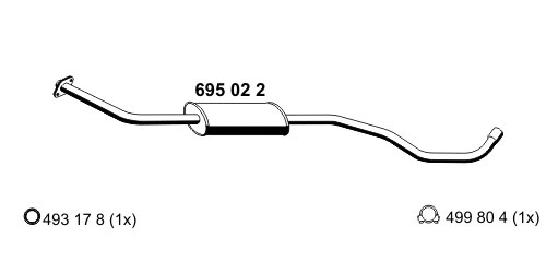 Silencieux central ERNST 695022