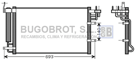 Condenseur, climatisation BUGOBROT 62-KA5093