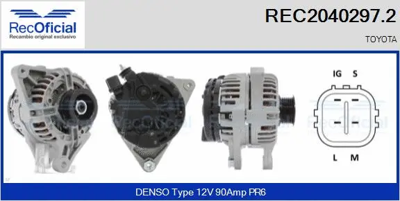 Alternateur RECOFICIAL REC2040297.2