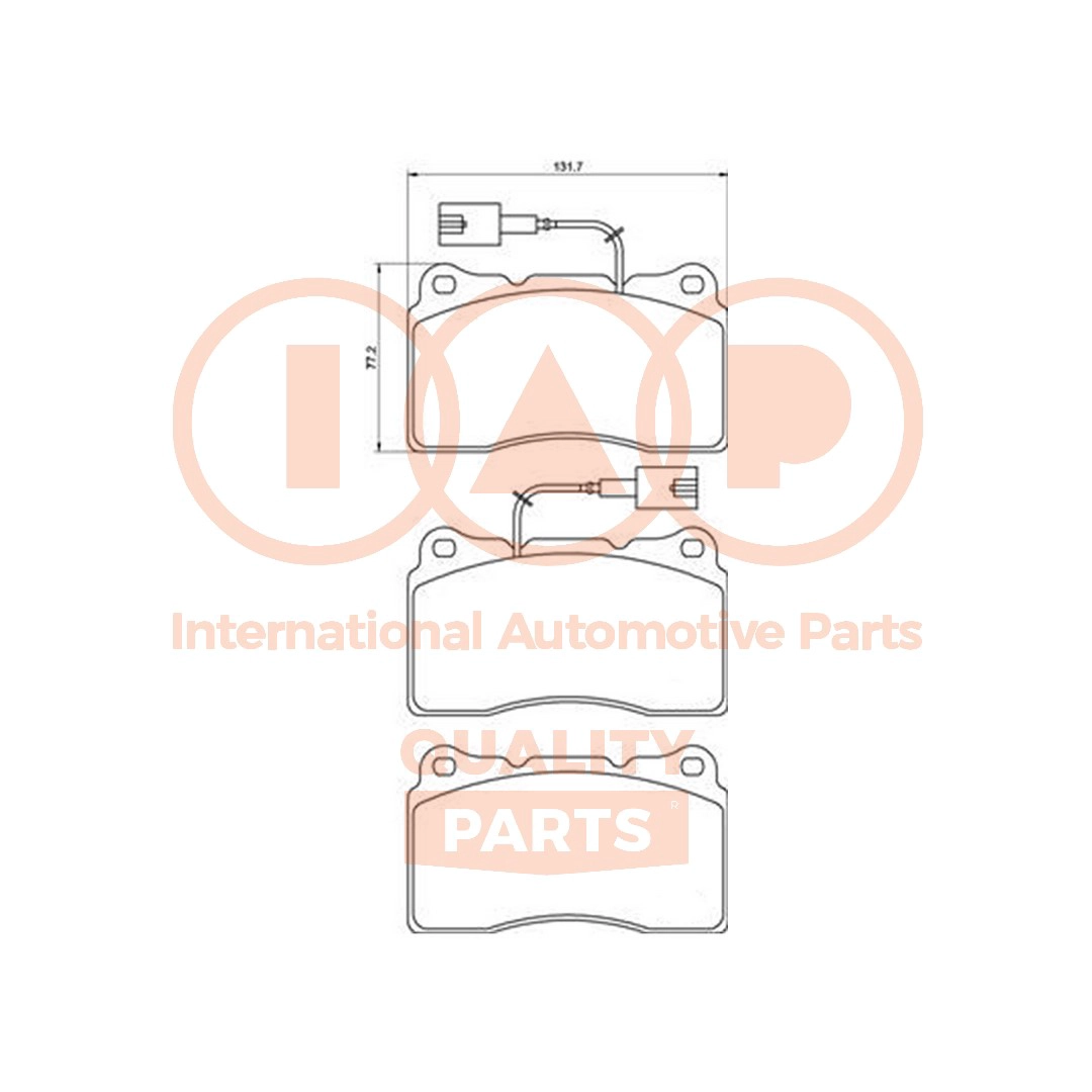 Kit de plaquettes de frein, frein à disque IAP QUALITY PARTS 704-08104