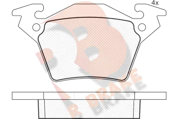Kit de plaquettes de frein, frein à disque R BRAKE RB1284