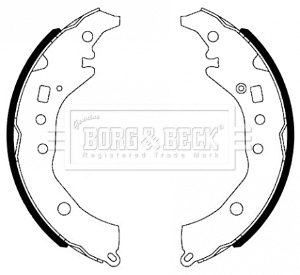 Jeu de mâchoires de frein BORG & BECK BBS6493