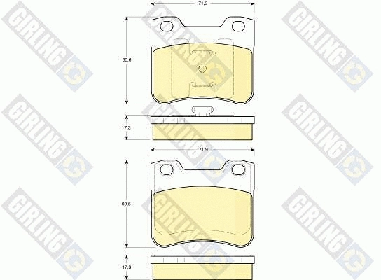 Kit de freins, frein à disques GIRLING 6410502