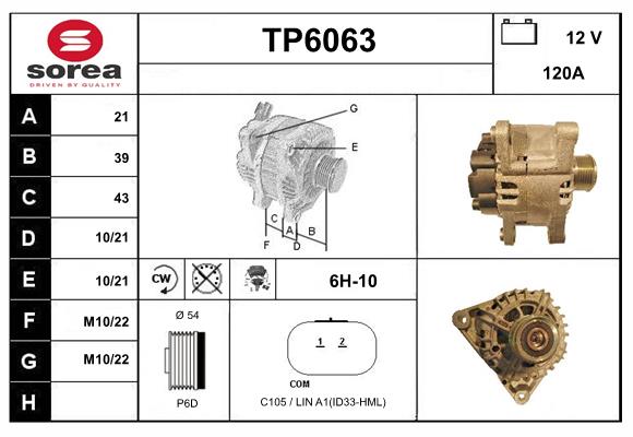 Alternateur SERA TP6063