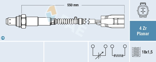 Sonde lambda FAE 77652