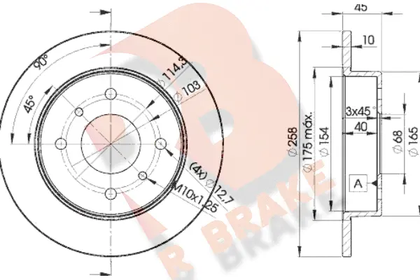 Disque de frein R BRAKE 78RBD29901
