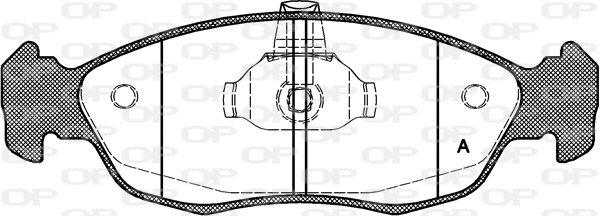 Kit de plaquettes de frein, frein à disque OPEN PARTS BPA0461.10