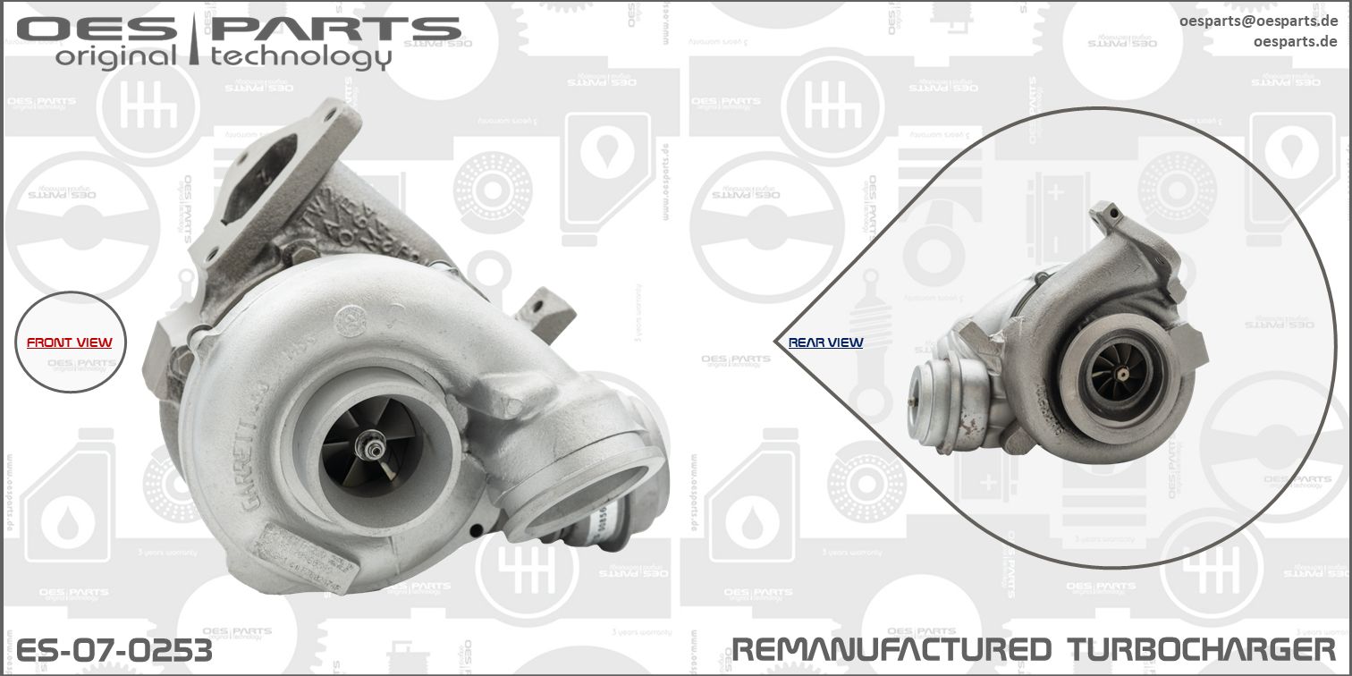 Turbocompresseur, suralimentation OES PARTS ES-07-0253