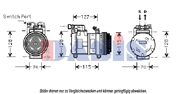 Compresseur, climatisation AKS DASIS 850996N