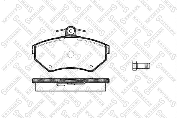 Kit de plaquettes de frein, frein à disque STELLOX 642 010B-SX