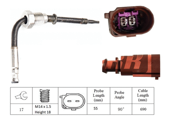 Capteur, température des gaz LEMARK LXT394