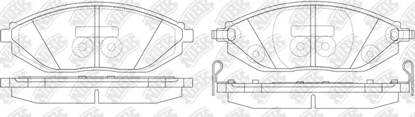 Kit de plaquettes de frein, frein à disque NiBK PN0570